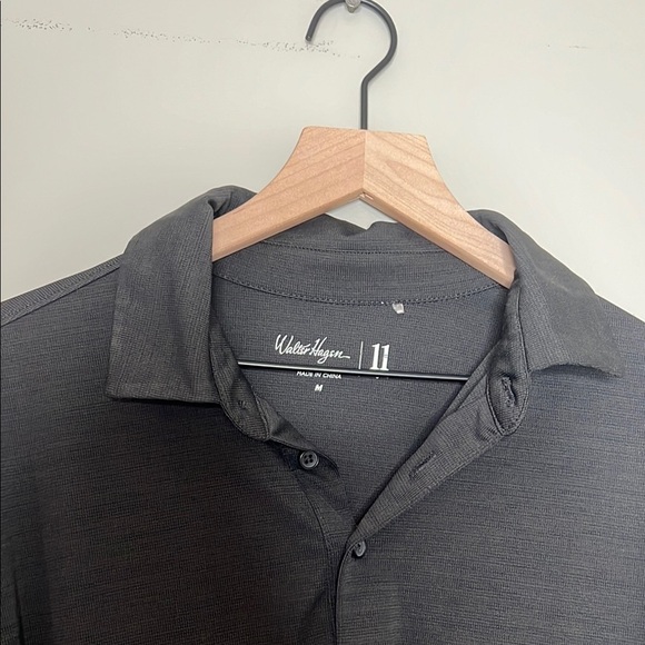 Walter Hagen Charcoal Long Sleeve Polo Medium - Picture 4 of 6